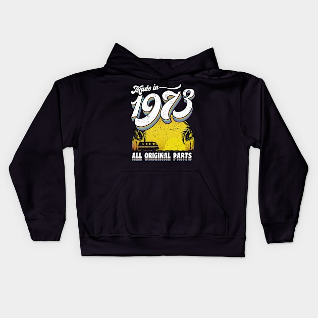 Made in 1973 All Original Parts Kids Hoodie by KsuAnn